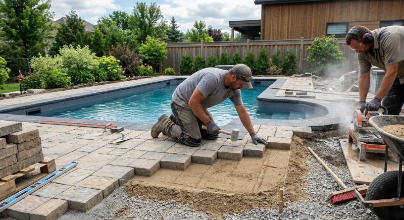 Pool Deck Paving Service